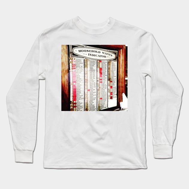 Household Wants Long Sleeve T-Shirt by robsteadman